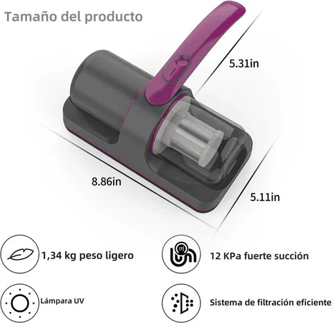 ASPIRADORA DE ÁCAROS CON SISTEMA UV